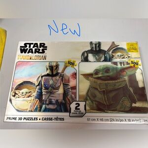 Star Wars The Mandalorian Puzzle Set with Green Grogu and Multicolor Armor